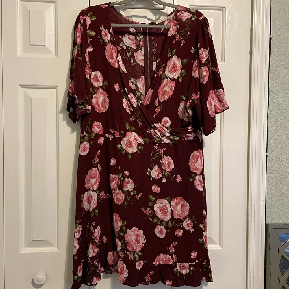 Floral crossbody dress